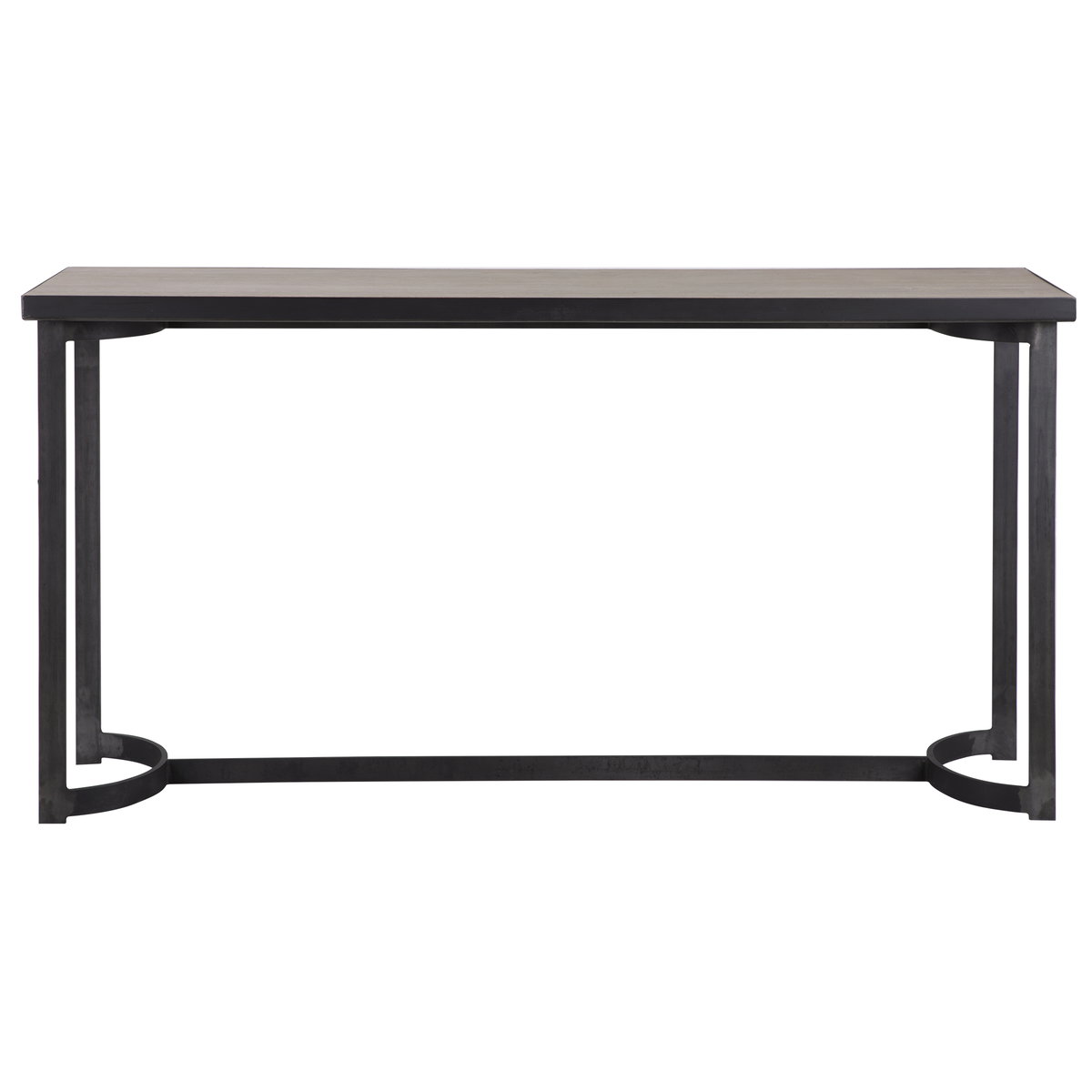 Basuto Steel Console Table, by Uttermost, 62" width x 31.9" height x 15.9" depth View 1