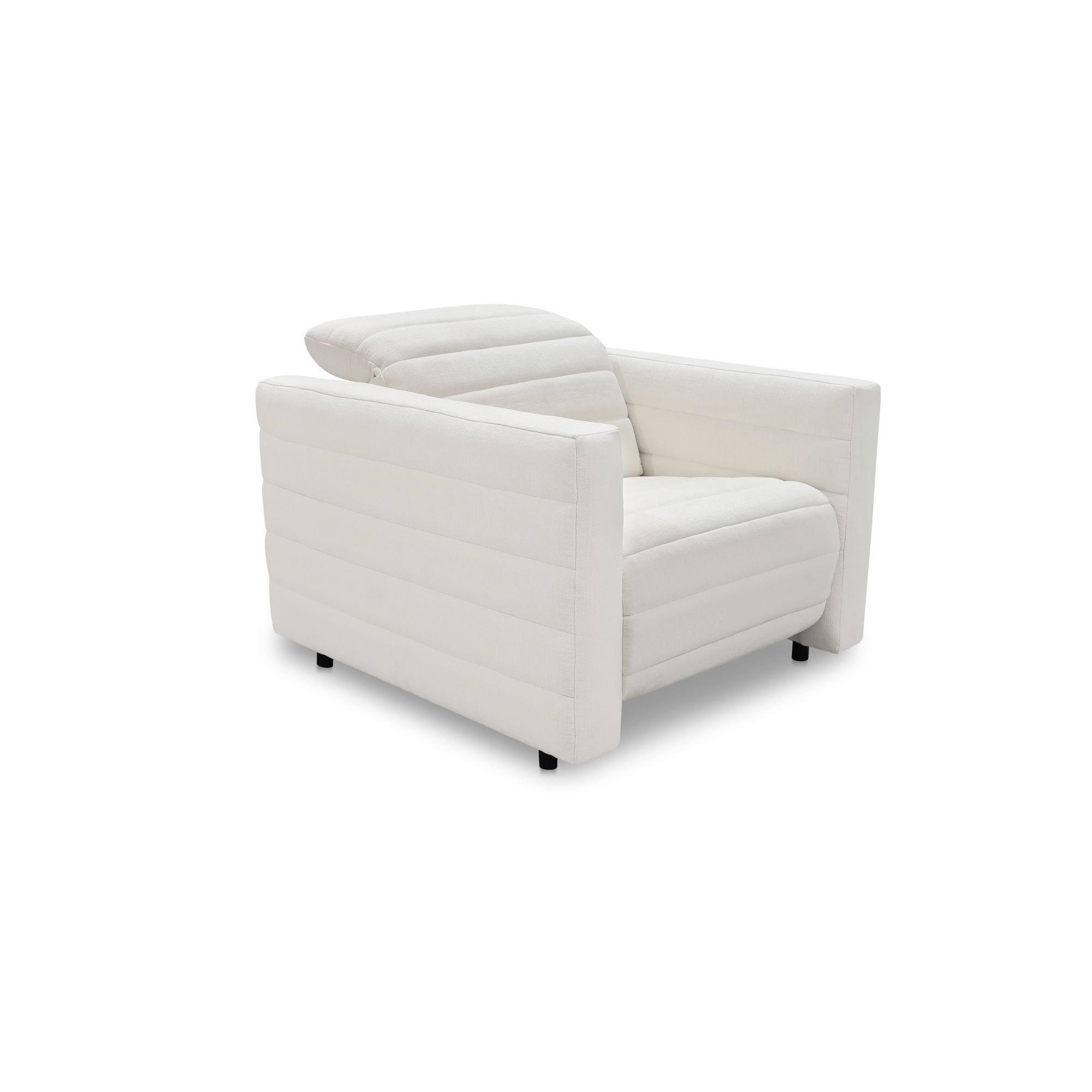 Juno Power Recliner Chair Off White, Accent Chair by Moe's Home, 40" width x 31.5" height x 42" depth View 2