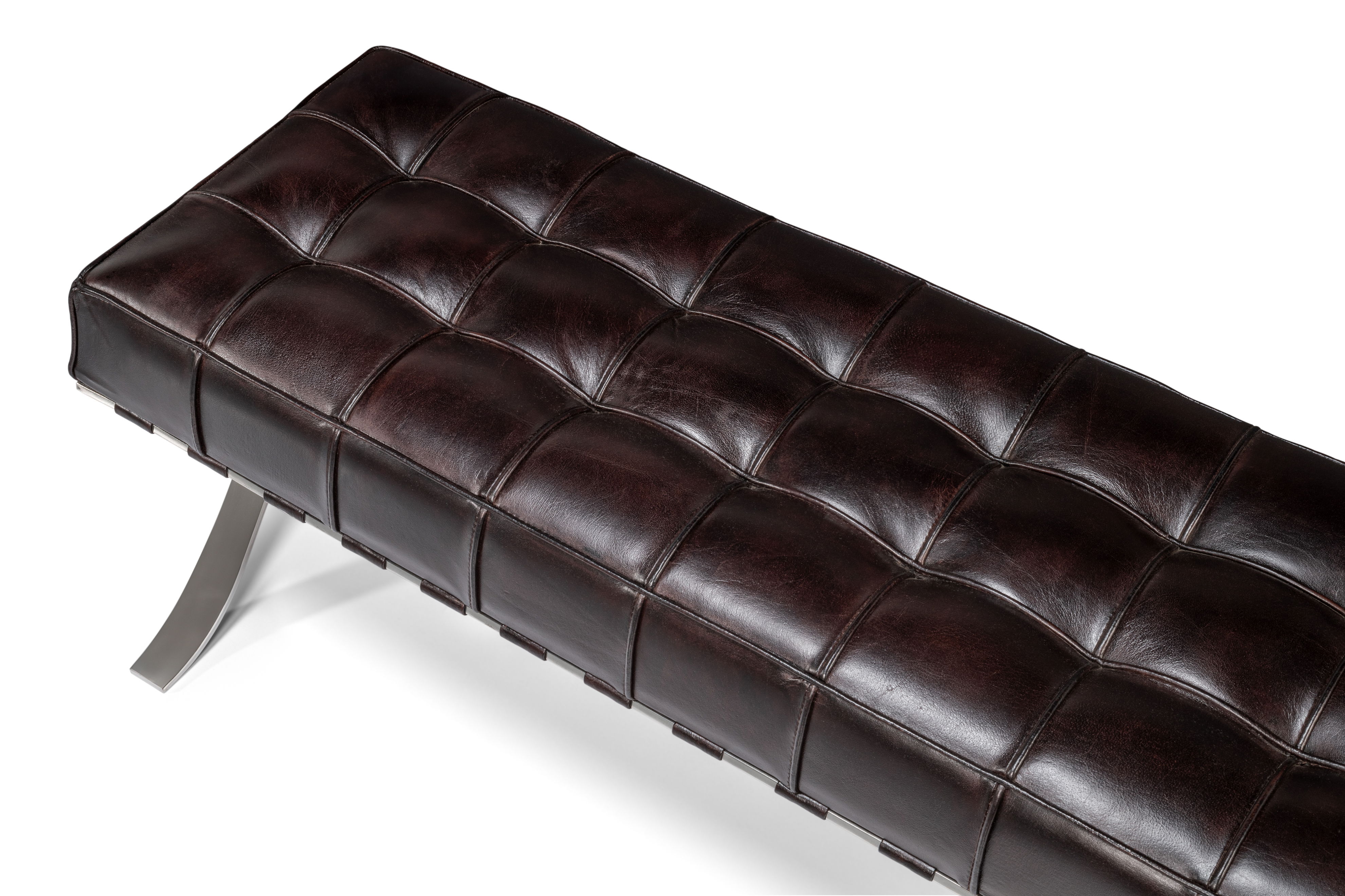 Catalunya Long Bench, Dark Brown, Seating by Sarreid, 60" length x 15" width x 17.5" height View 9