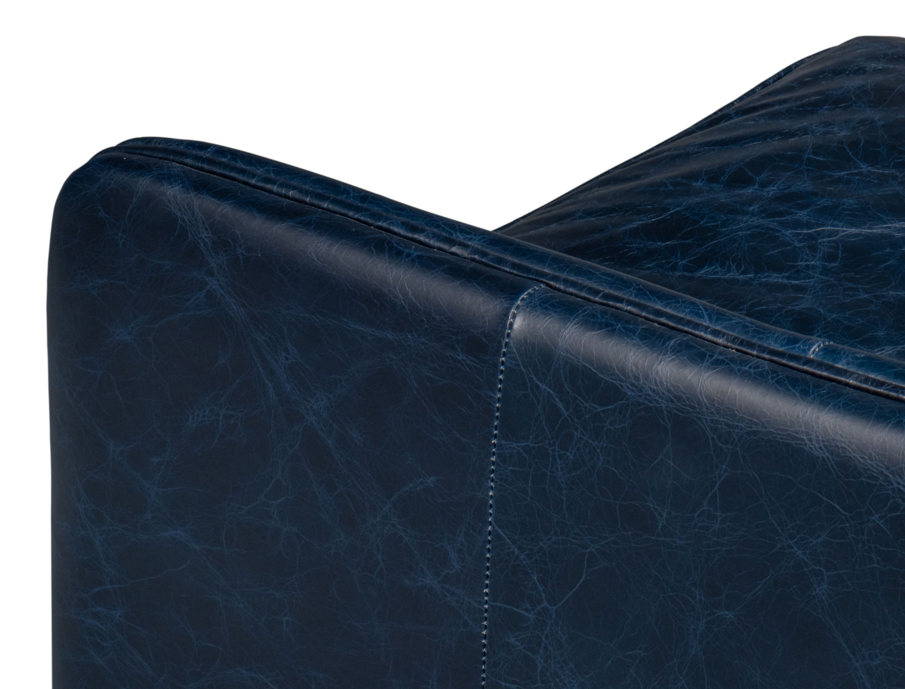 Alehandro Leather Sofa  Chateau Blue large image 