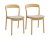 Hanna Dining Chair Leather Seat, Wheat (Set of 2), by Greenington, 18" length x 21.5" width x 30.75" height thumbnail 3