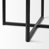 Frodo 26' Seat Height White Fabric Seat Black Metal Base Stool thumbnail 8