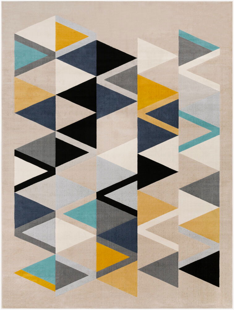 City Machine Woven Rug, by Surya, 1'3.75" length x 1'3.75" width