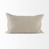 Raquel 13L x 21W Beige and Black Fabric Plaid Decorative Pillow Cover thumbnail 3