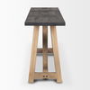 Rialto Two-Toned Black and Brown Wood Angular Leg Console Table thumbnail 3