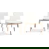 Deco Oak Dining Chair Cream White Pvc - Set Of Two thumbnail 1