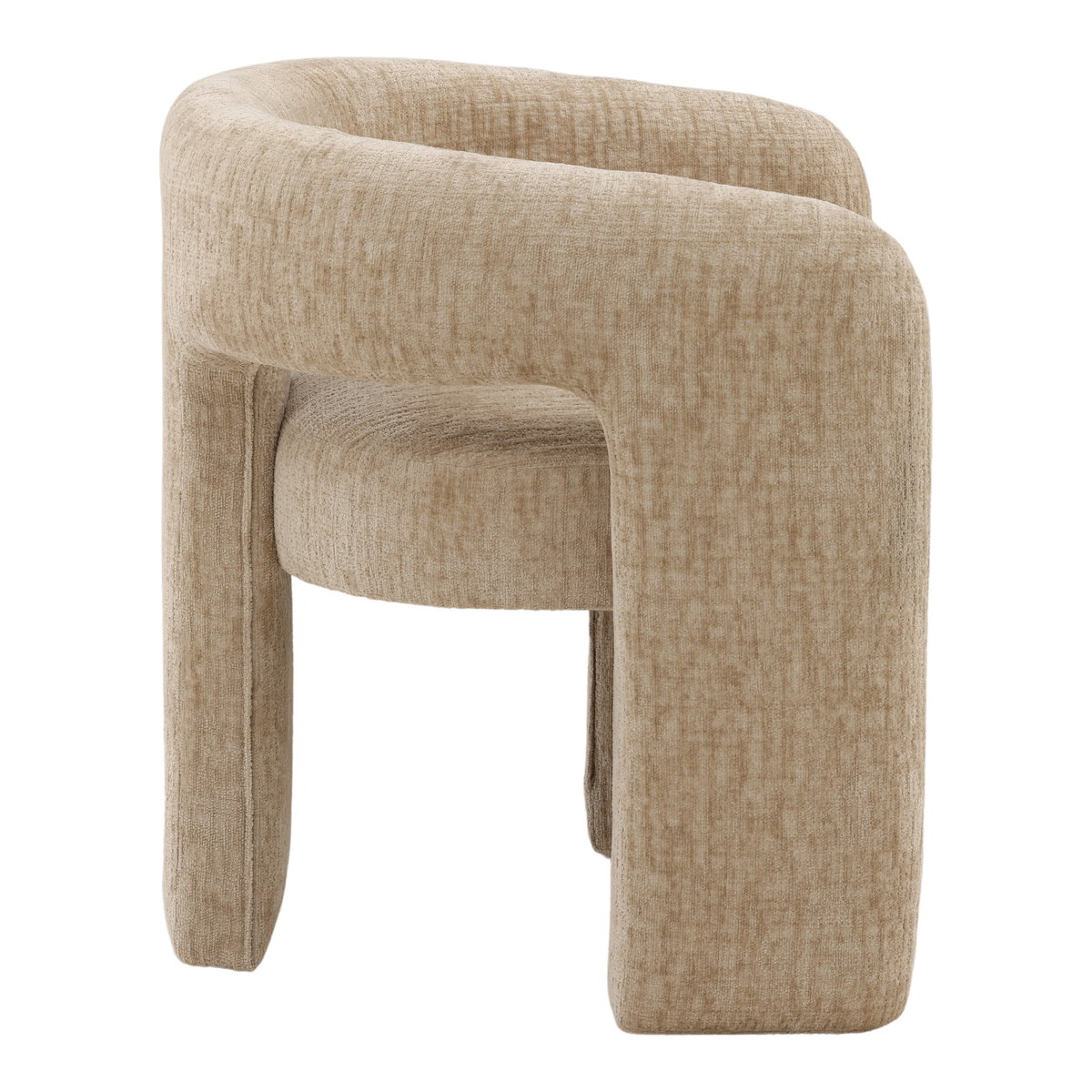 Quinley Dining Chair Sand, by Dovetail, 27.75" width x 28.25" height x 23.75" depth View 3