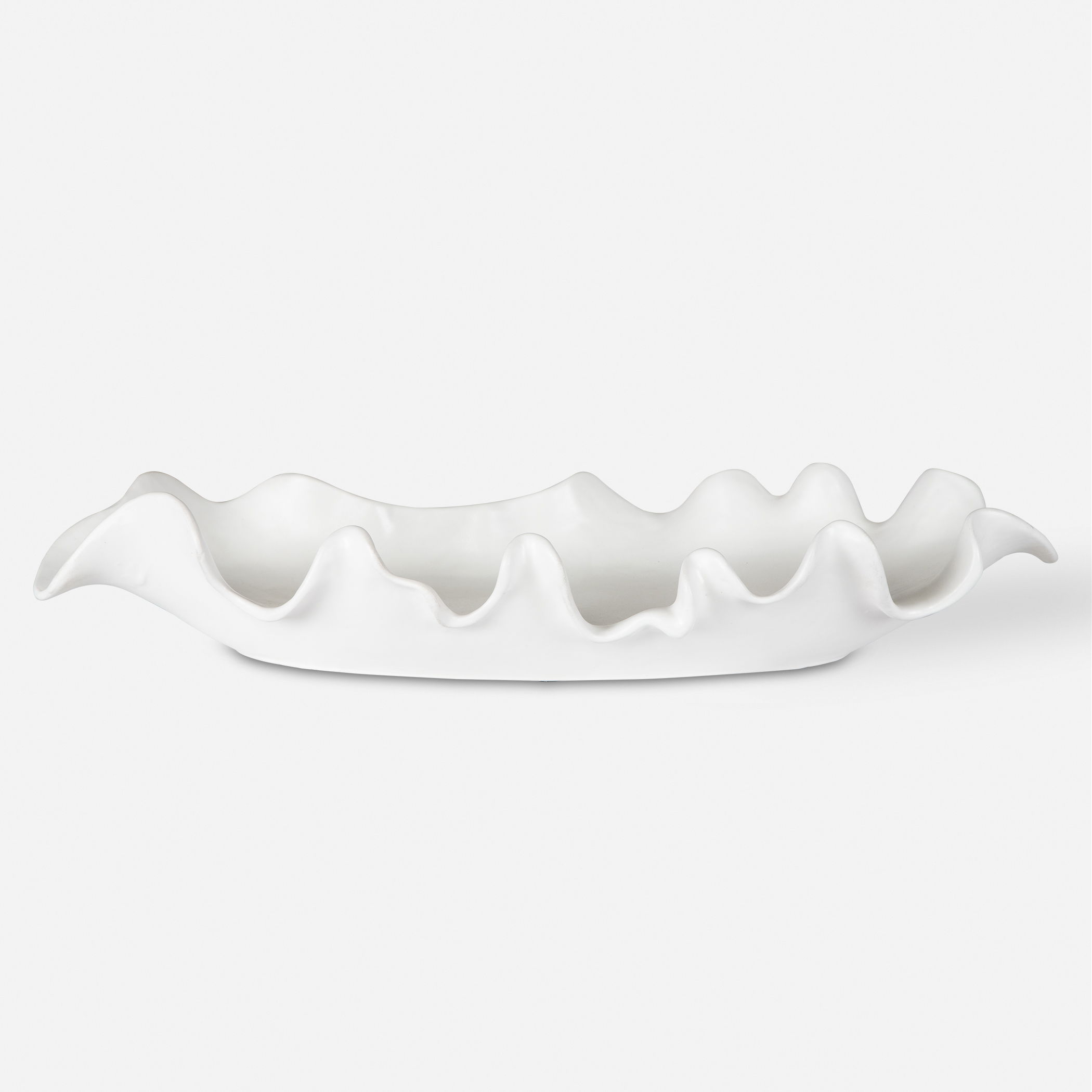 Ruffled Feathers Modern White Bowl large image 