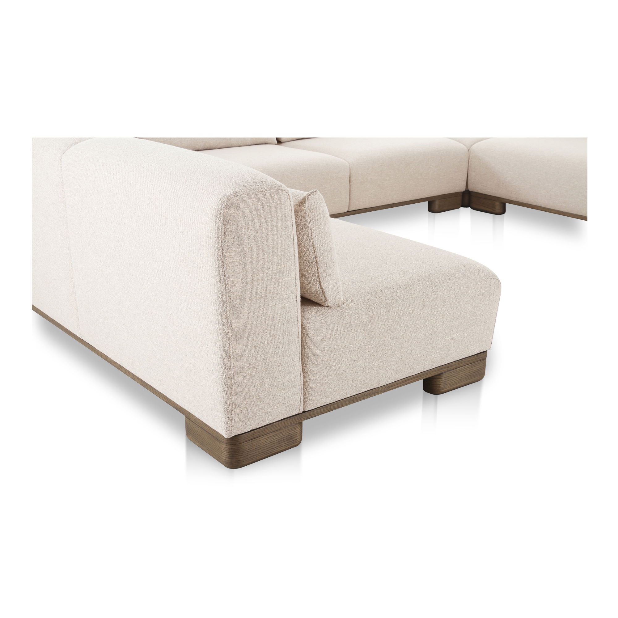 June U Shaped Modular Sectional Oatmeal large image 