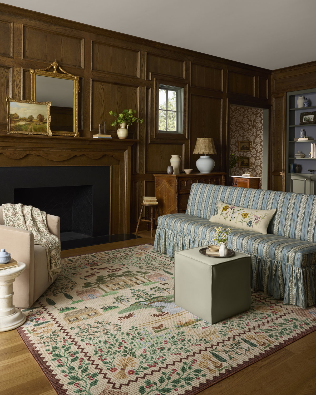 Rifle Paper Co. x Loloi Orchard Rug, 5' length x 7'6" width View 4