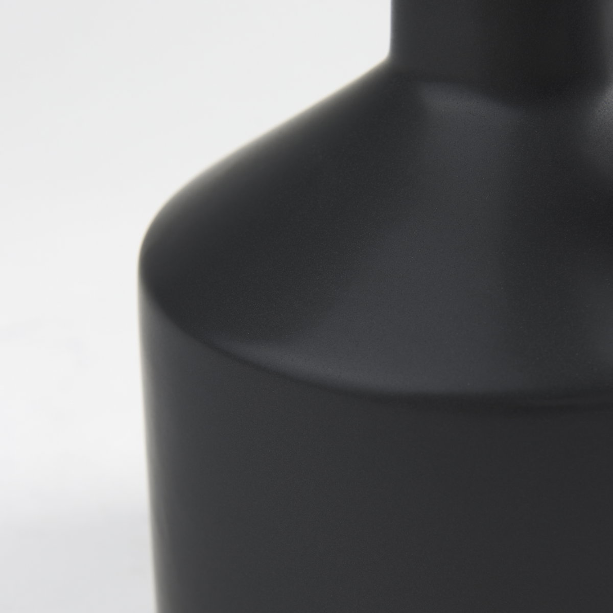 Burton 10.8H Small Matte Black Ceramic Jug Vase, Decorative Jar by Mercana, 4.92" length x 4.92" width x 9.25" height View 11