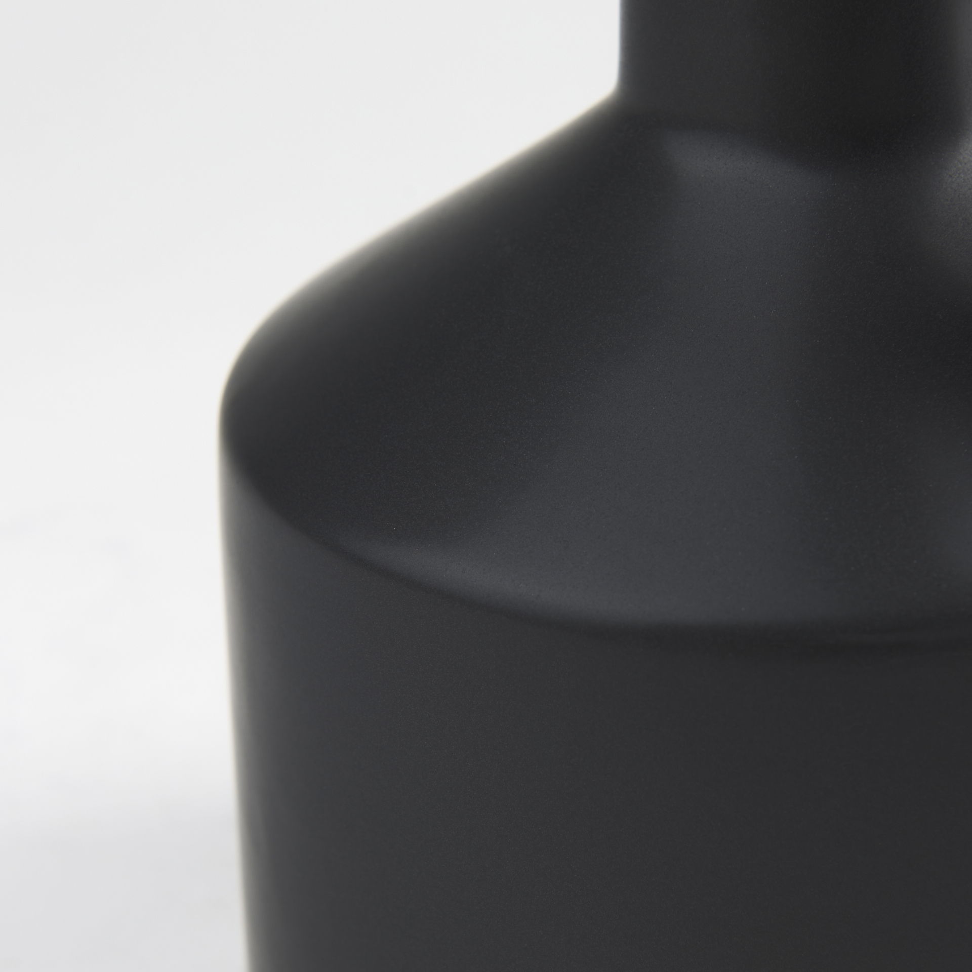 Burton 10.8H Small Matte Black Ceramic Jug Vase large image 