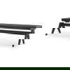 Arvin  Black Wooden Bench, Benche by Mercana, 59.06" length x 17.72" width x 18.11" height thumbnail 1