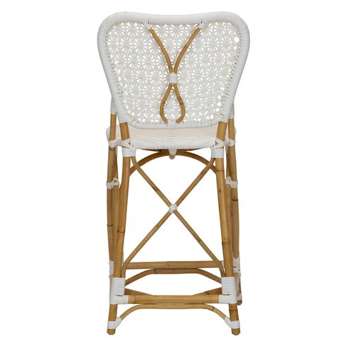 Clemente Counter Stool in Natural/White
