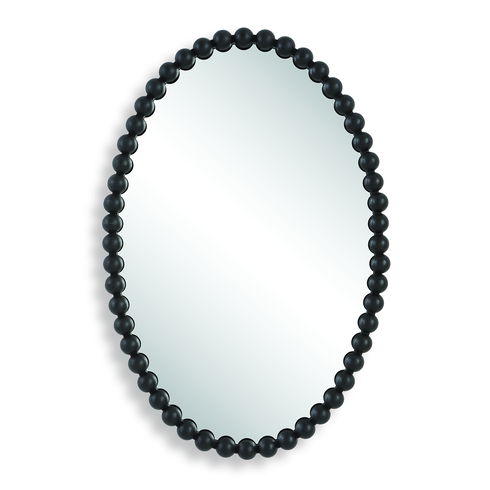 Serna Black Oval Mirror