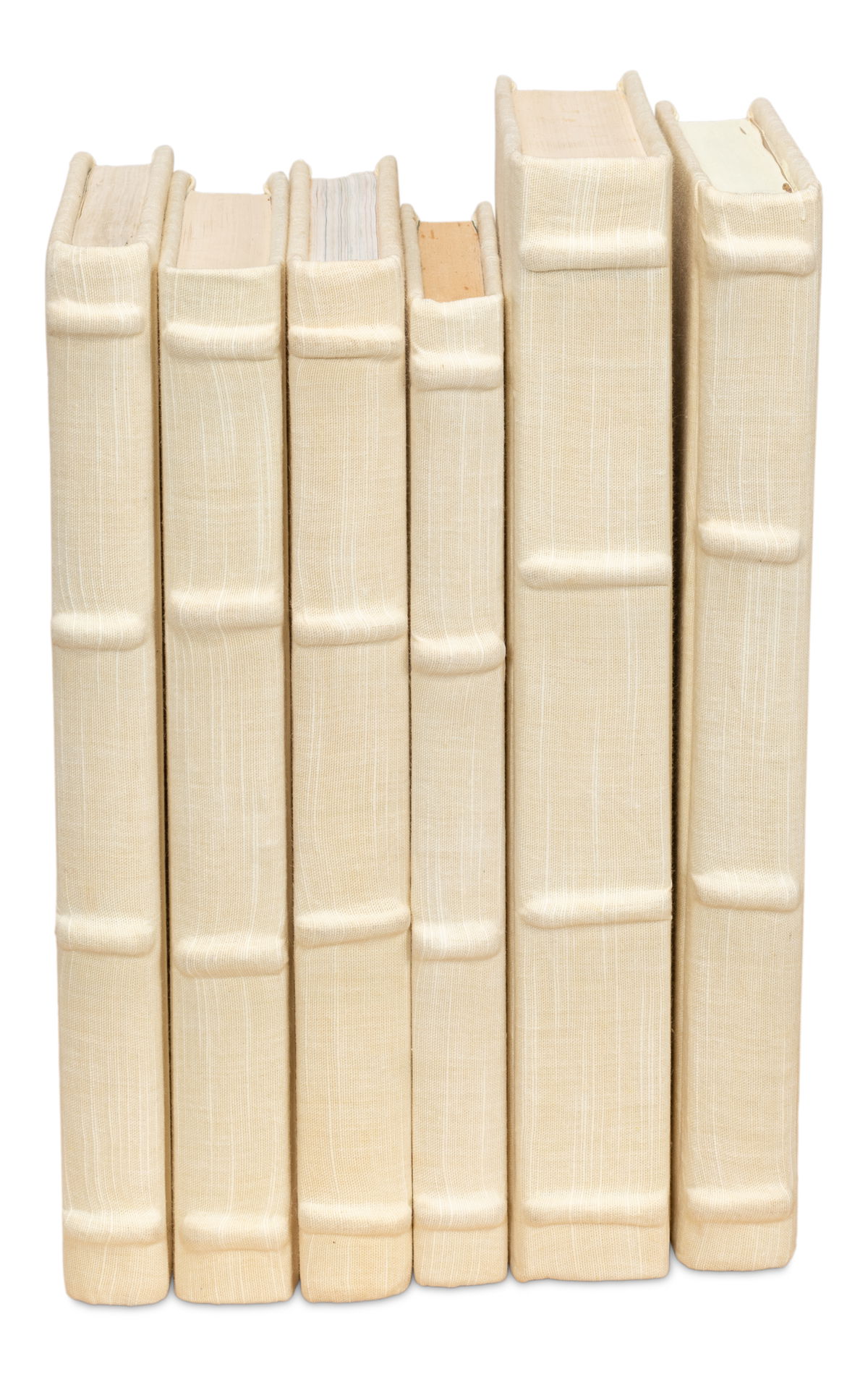 Ecru Linen Books  Set/12, by Sarreid, 1" length x 5" height View 7