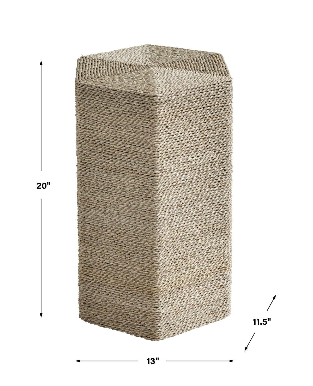 Sea Braid Accent Table, Side & End Table by Uttermost, 13" width x 20" height x 11.5" depth View 3
