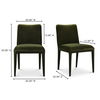Calla Dining Chair Green Velvet - Set Of Two, by Moe's Home, 20.5" width x 33" height x 23.5" depth thumbnail 11