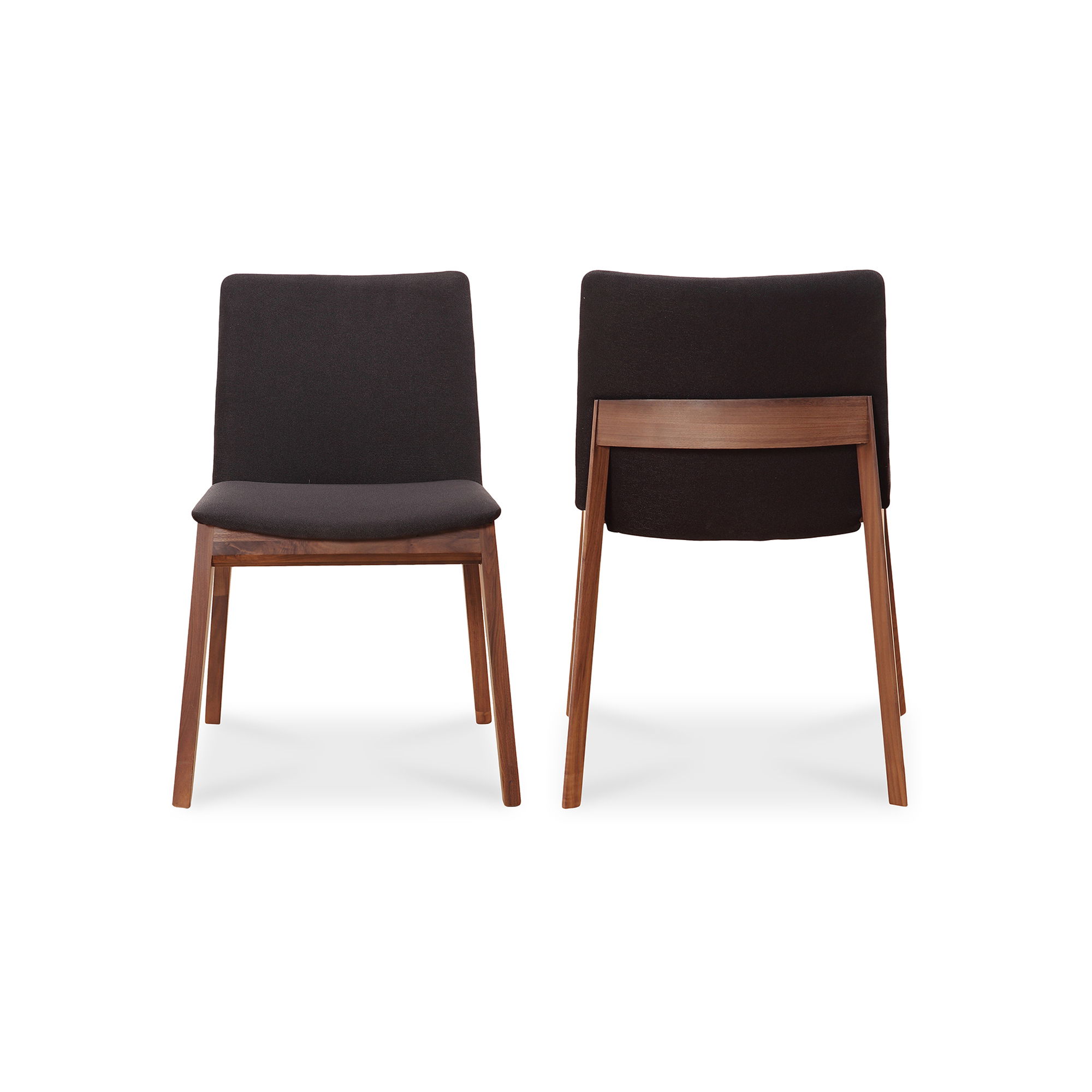 Deco Dining Chair Black- Set Of Two, by Moe's Home, 21.25" width x 30.75" height x 22" depth View 2