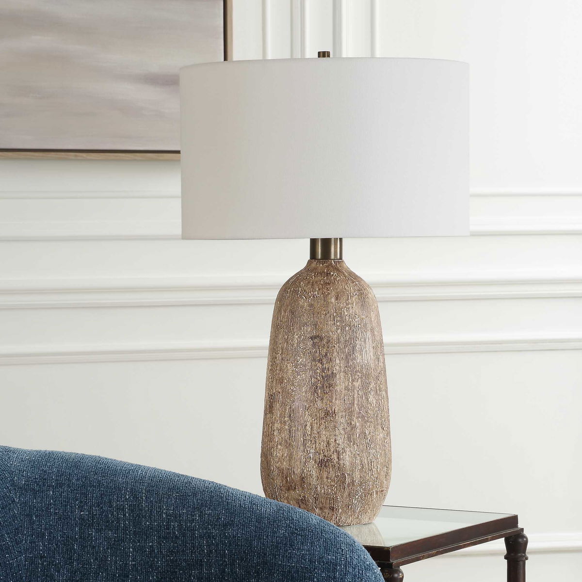 Napier Earthy Brown Table Lamp, by Uttermost, 17" width x 27.5" height x 17" depth View 4