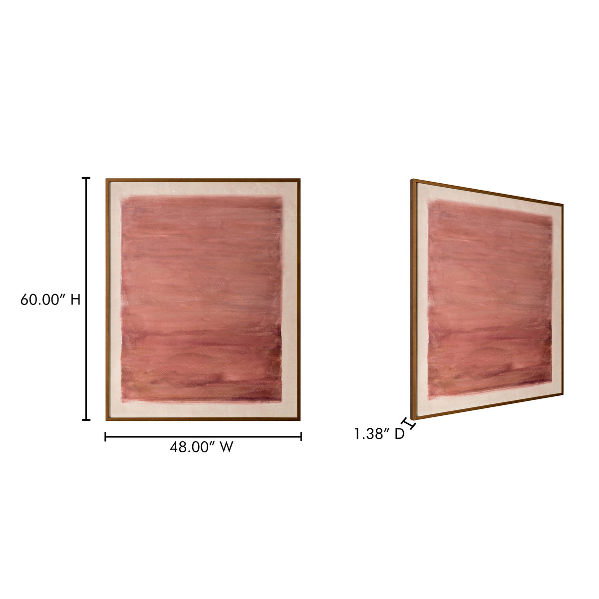 Solo Framed Painting, by Moe's Home, 48" width x 60" height x 1.38" depth View 6