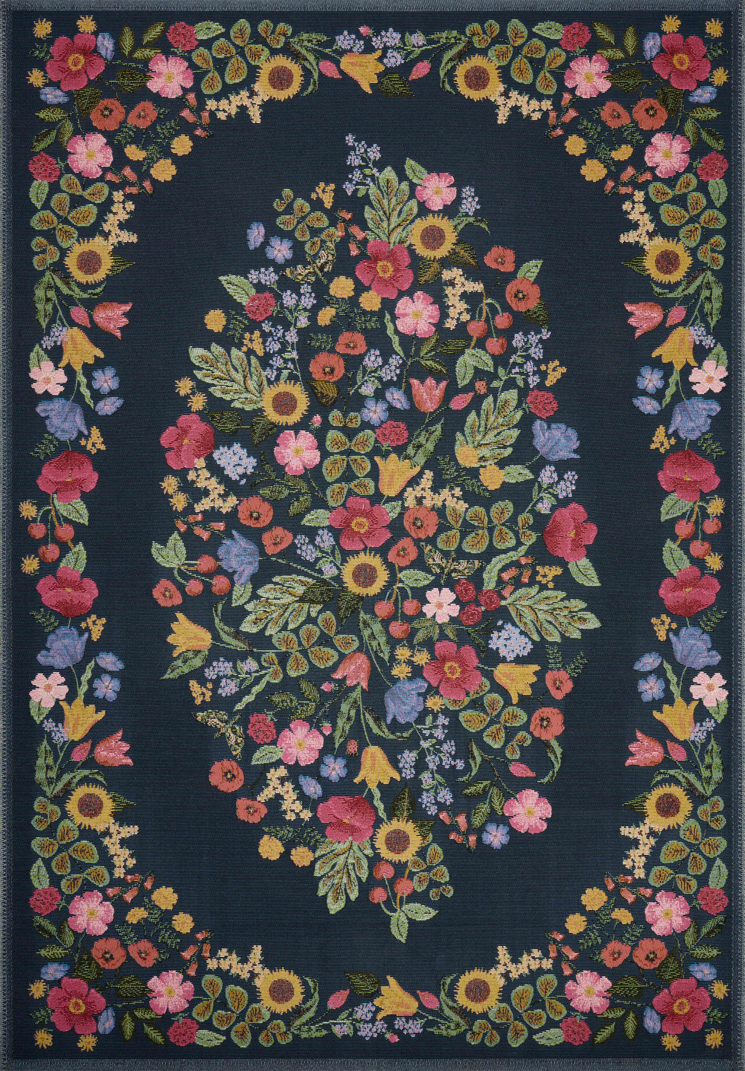 Rifle Paper Co. x Loloi Perennial Rug, 2'5" length x 7'8" width