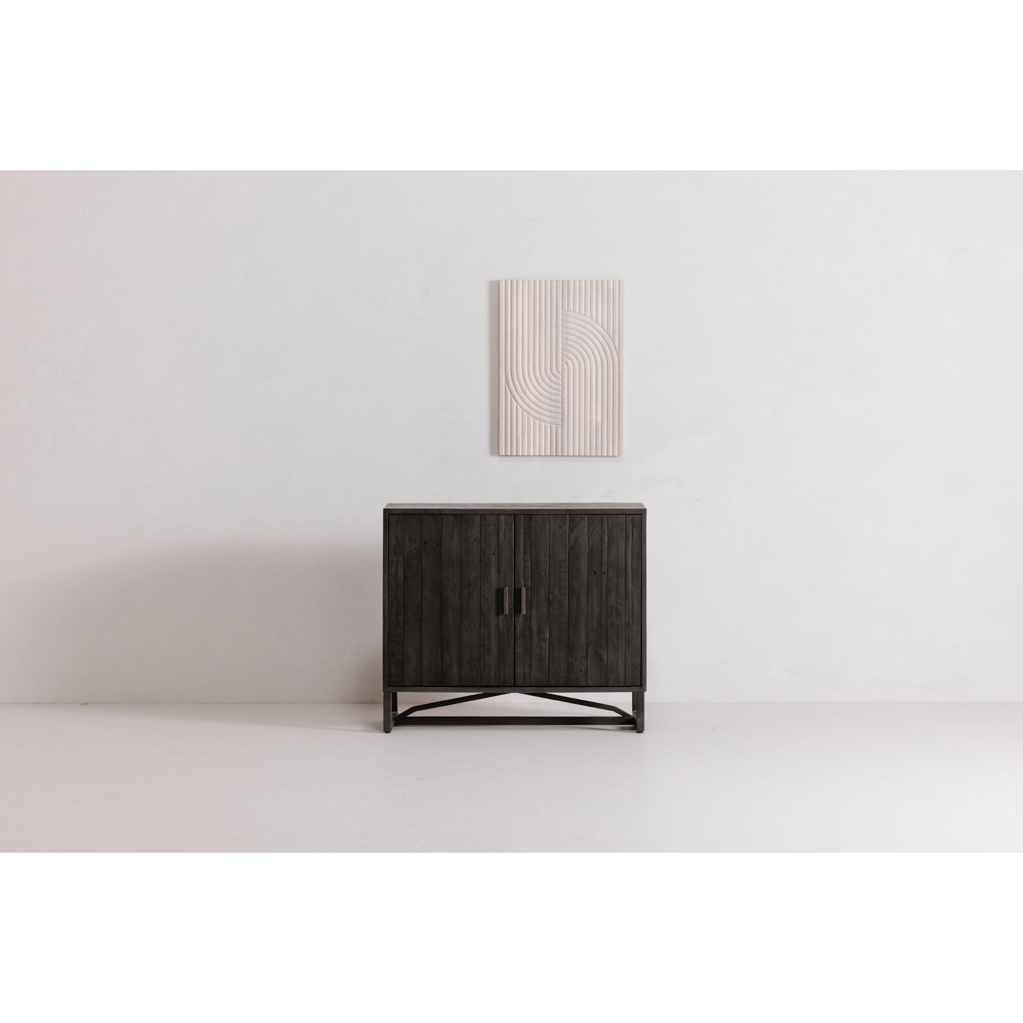 Sierra 2 Door Cabinet Black, Cabinets & Sideboard by Moe's Home, 39" width x 33" height x 18" depth View 7