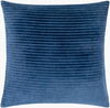 Cotton Velvet Stripes Accent Pillow, Decorative Pillow by Surya, 18" length x 18" width thumbnail