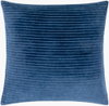 Cotton Velvet Stripes Accent Pillow, Decorative Pillow by Surya, 20" length x 20" width thumbnail