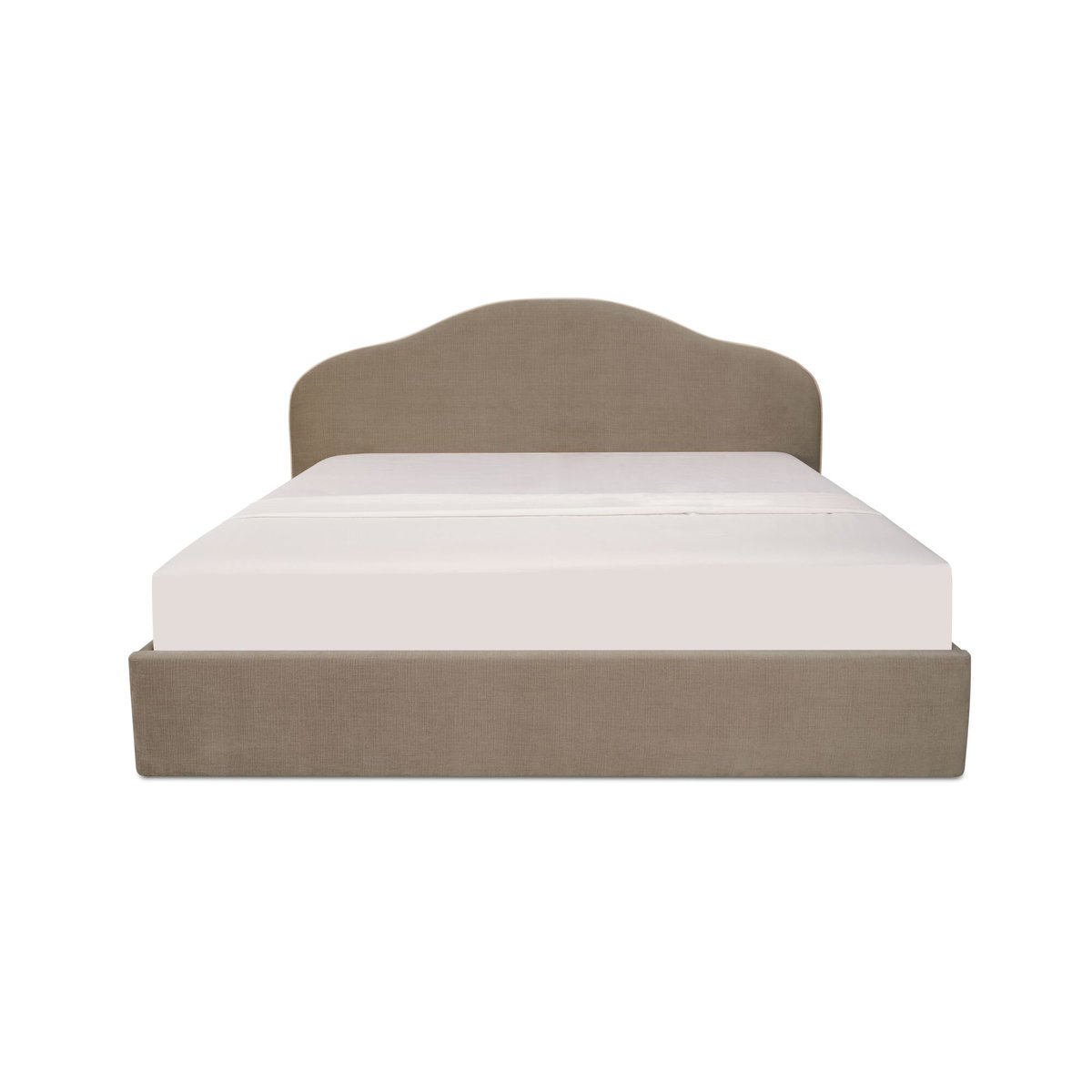 Maggie King Storage Bed Taupe, by Moe's Home, 7'3.99" width x 3'9.86" height x 7'3.6" depth View 1