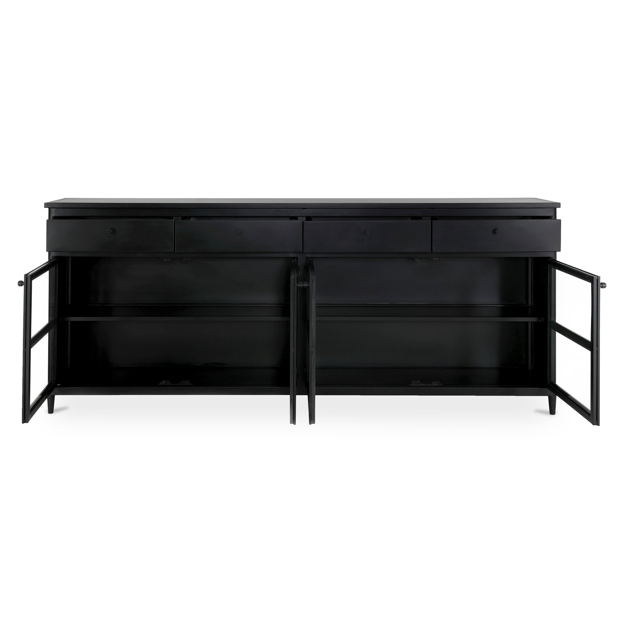 Henry Metal Sideboard Black, Cabinets & Sideboard by Moe's Home, 95" width x 39.5" height x 16" depth View 4