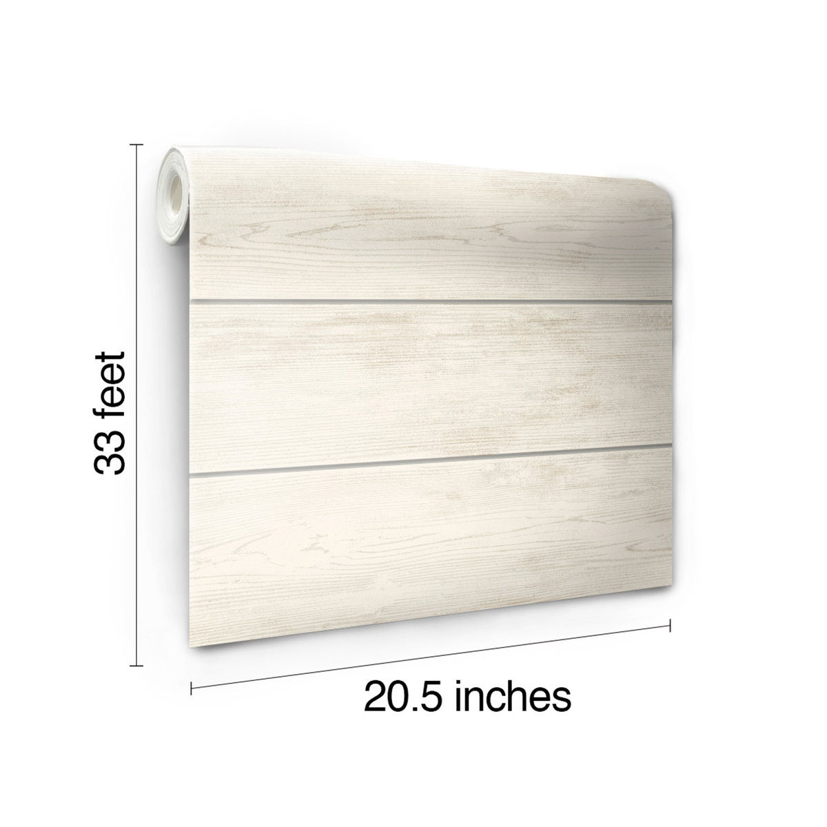 Shiplap Grey & Off White Wallpaper, by York Wall, 33' length x 1'8.5" width x 0.02" depth View 11