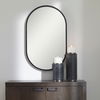 Varina Minimalist Black Oval Mirror thumbnail 3