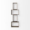 Simul Brown Wood 2 Shelves Modular Shelving Unit, Shelving & Bookcase by Mercana, 24" length x 16" width x 16" height thumbnail 3