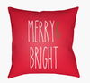 Merry Bright Accent Pillow, Decorative Pillow by Surya, 18" length x 18" width thumbnail