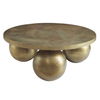 Triplet Antique Brass Coffee Table, Furniture by Uttermost, 38" width x 15" height x 38" depth thumbnail 5