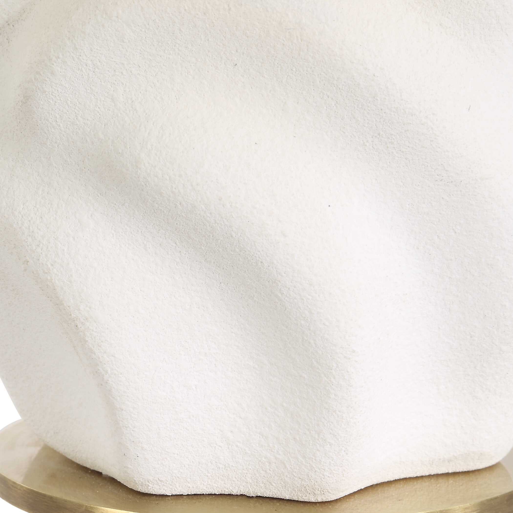 Bora White Accent Lamp, by Uttermost, 12" width x 17.5" height x 12" depth View 6