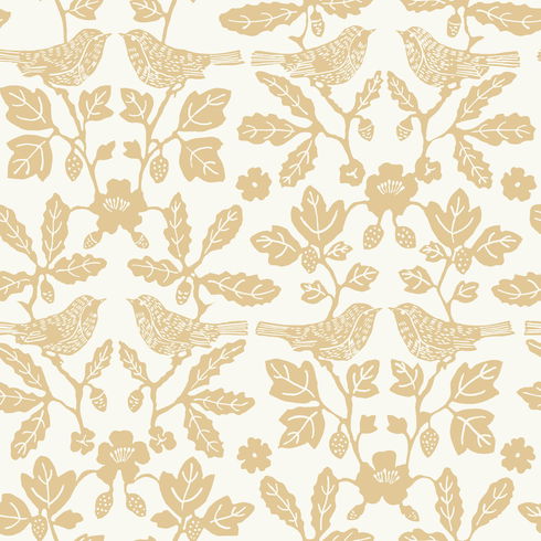 Sparrow & Oak Ochre Yellow Peel & Stick Wallpaper