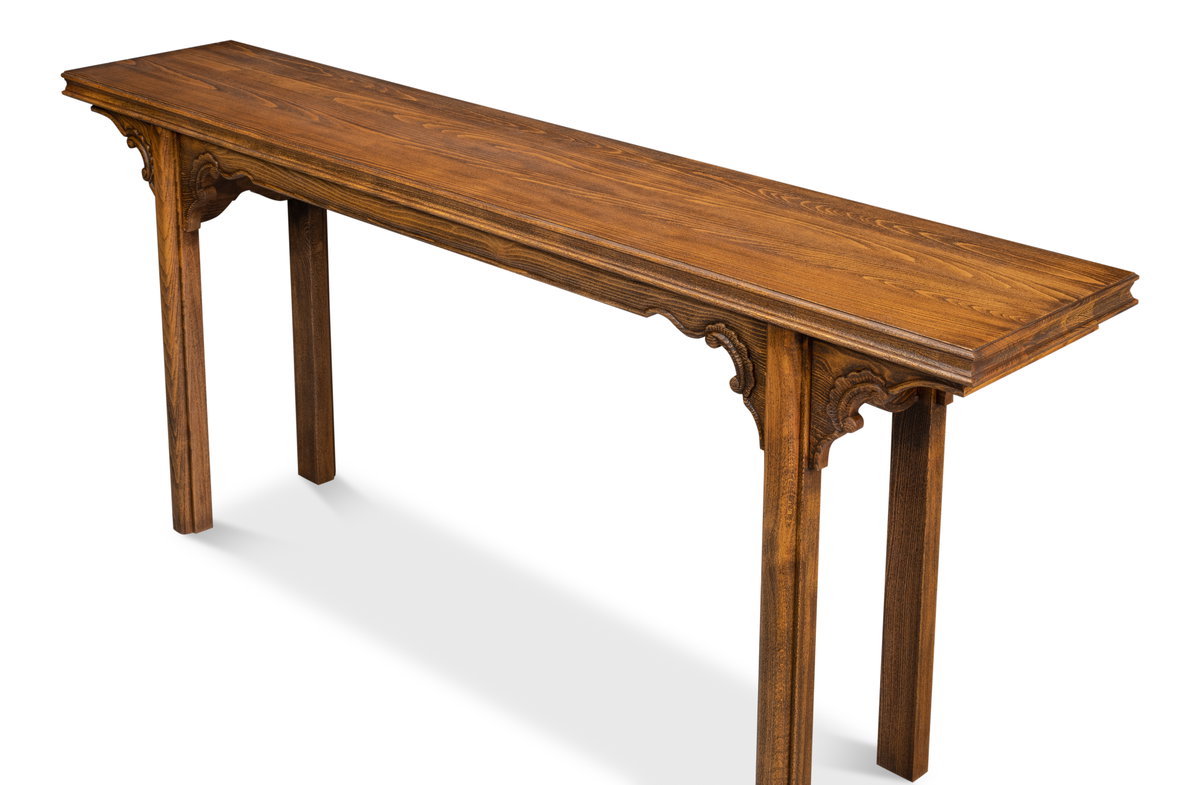 Equestrian Console Table, by Sarreid, 1'3" length x 6'4" width x 2'8" height View 10