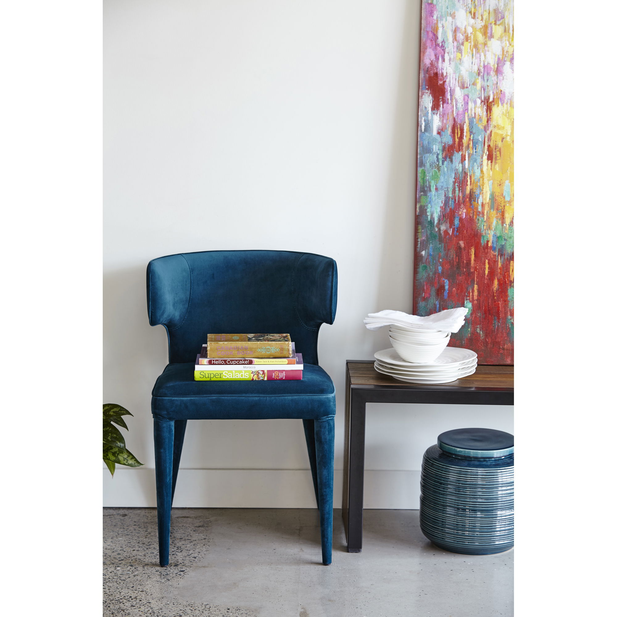 Jennaya Dining Chair Teal large image 