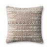 Loloi Ivory Pillow, Decorative Pillow, 18" length x 18" width thumbnail 1