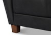 Lombard Wing Chair,Santoni Black Leather, Seating by Sarreid, 34" length x 36" width x 40" height thumbnail 6