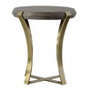 Unite Brass Leg Wood Side Table, Side & End Table by Uttermost, 22.5" width x 24" height x 22.5" depth thumbnail 5