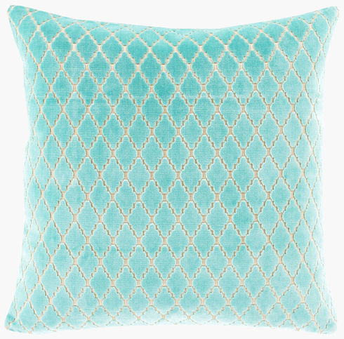 Velvet Antique Lattice Accent Pillow