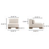 June Slipper Chair Oatmeal, Accent Chair by Moe's Home, 35" width x 30" height x 40" depth thumbnail 12