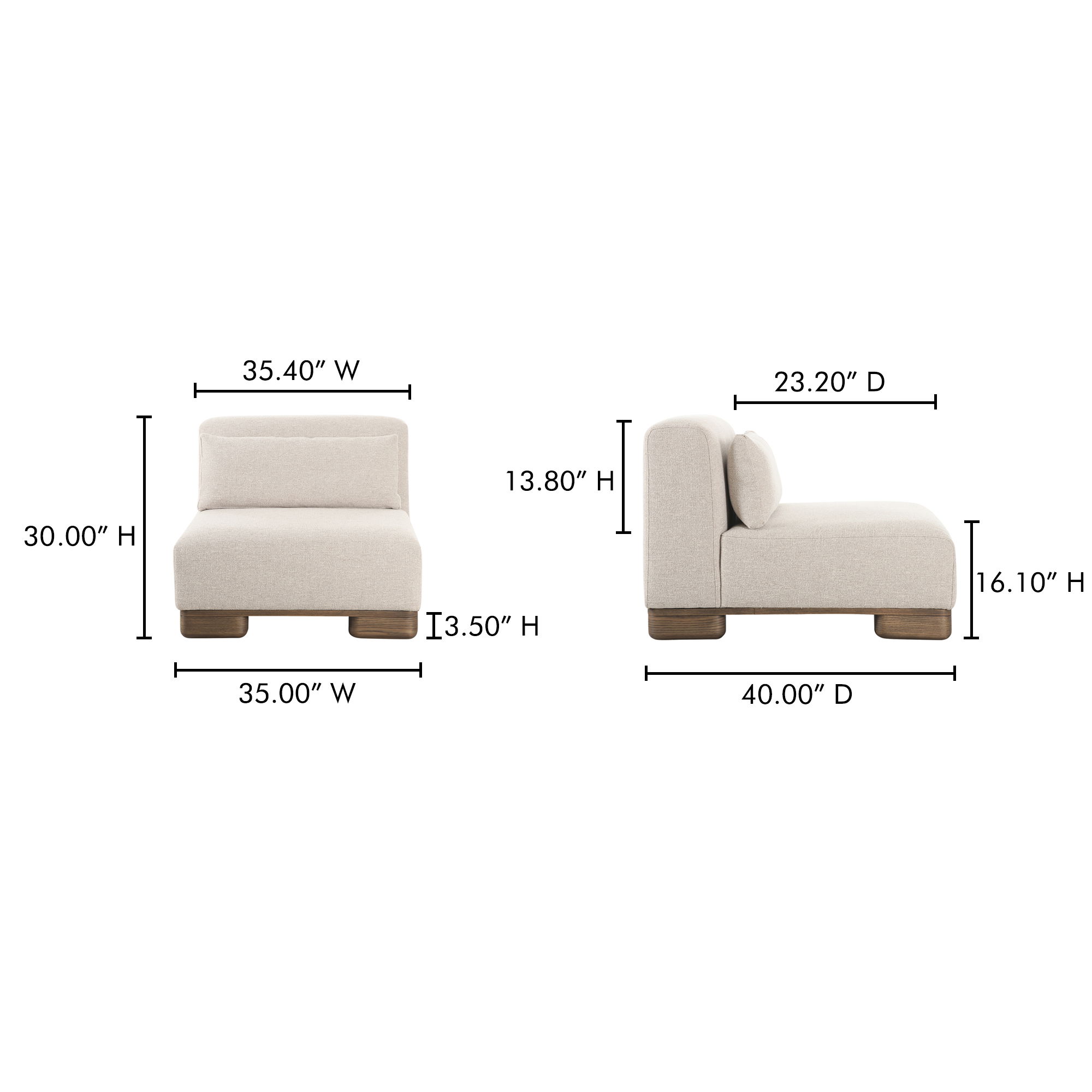 June Slipper Chair Oatmeal large image 