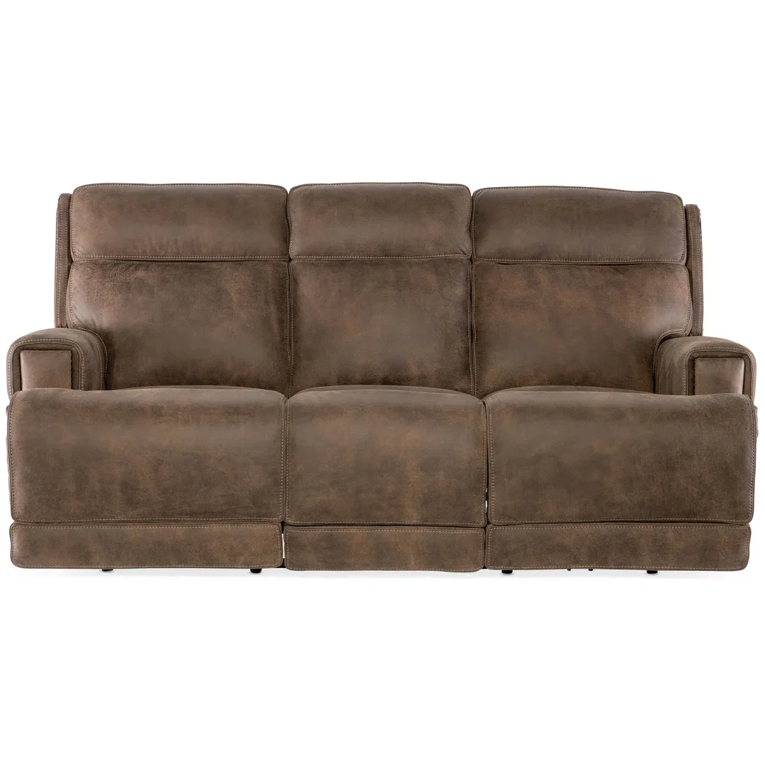 Wheeler 73'' Genuine Leather Pillow Top Arm Reclining Loveseat, Sofas & Sectional by Hooker Furniture, 73" width x 42" height x 42" depth View 1