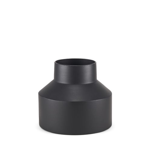 Tosca Medium Matte Black Metal Vase