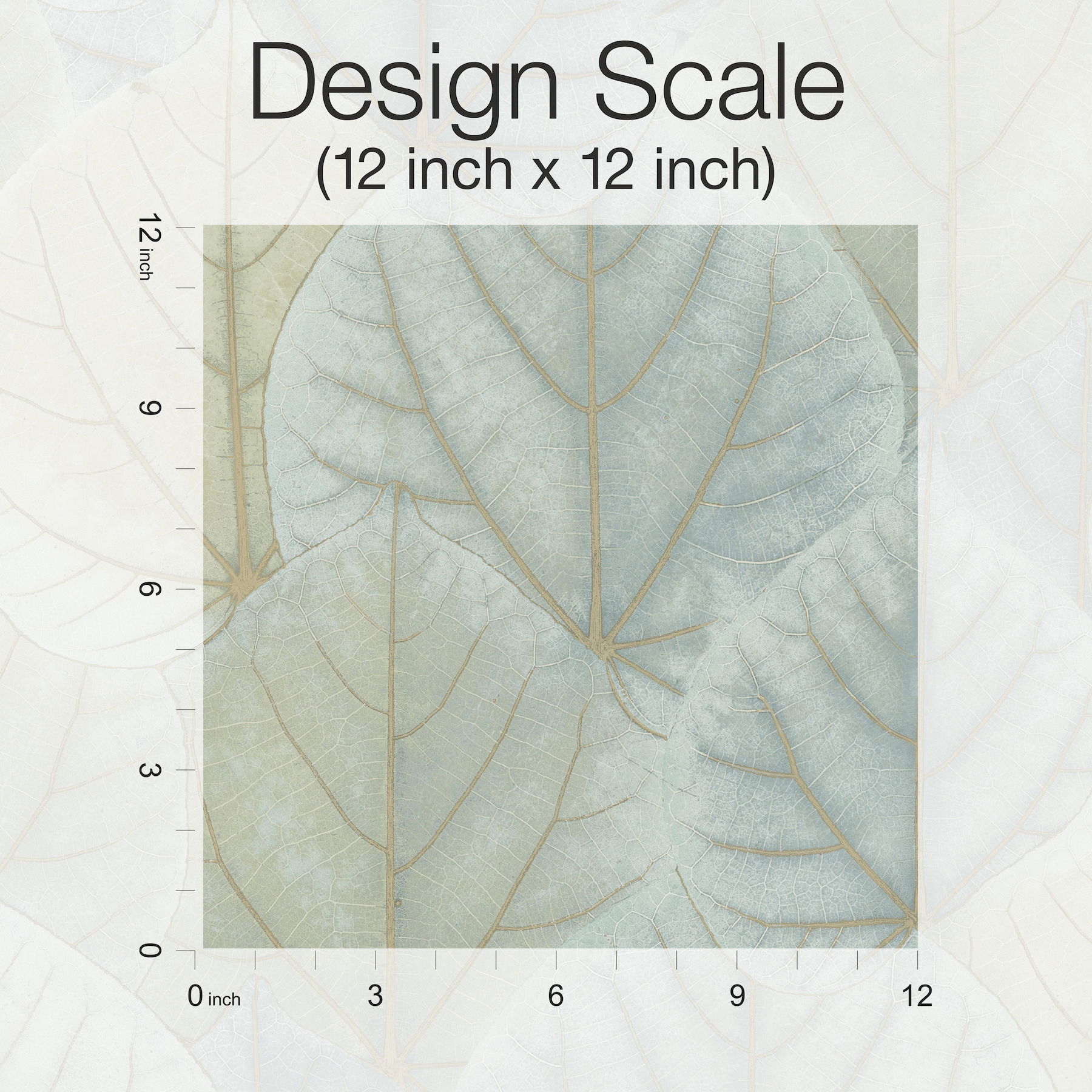 Leaf Concerto Turquoise Peel & Stick Wallpaper, by York Wall, 20' length x 2'3" width x 0.02" depth View 4