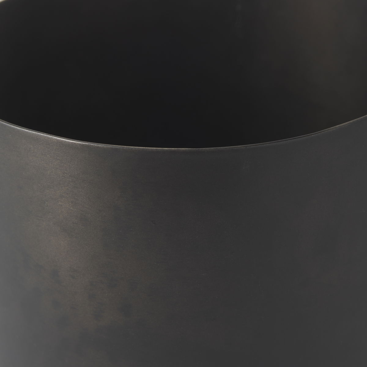 Juno 6.5H Medium Black Iron Vase, by Mercana, 8.5" length x 6" width x 6.5" height View 7